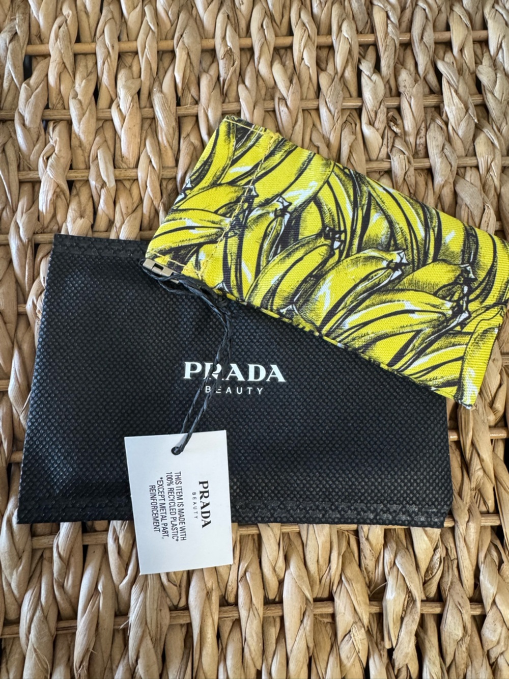 NWT Prada Yellow Banana Print Lipstick Pouch - Picture 2 of 5
